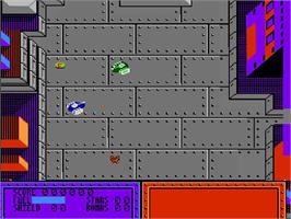 In game image of Vindicators on the Nintendo NES.