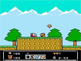 In game image of Wacky Races on the Nintendo NES.