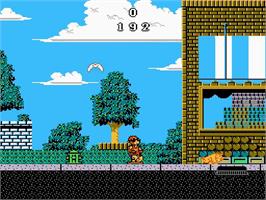 In game image of Wally Bear And The No! Gang on the Nintendo NES.