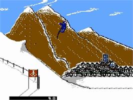 In game image of Winter Games on the Nintendo NES.