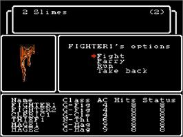 In game image of Wizardry - Proving Grounds Of The Mad Overlord on the Nintendo NES.