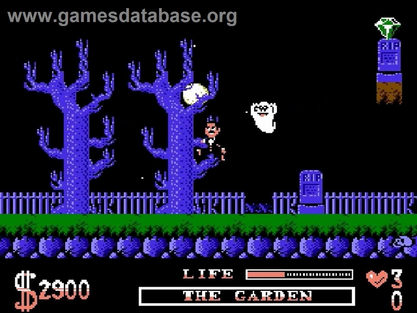 Addams Family, The - Nintendo NES - Artwork - In Game