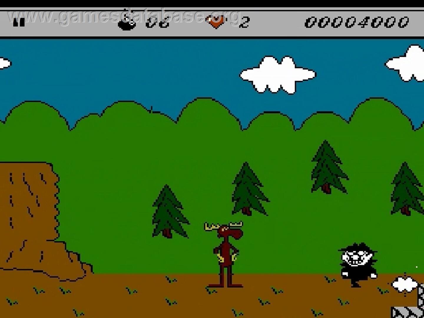 Adventures Of Rocky And Bullwinkle And Friends, The - Nintendo NES - Artwork - In Game