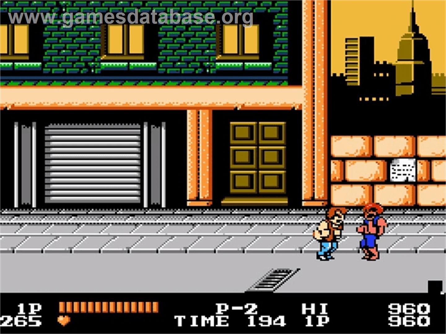 Double Dragon - Nintendo NES - Artwork - In Game