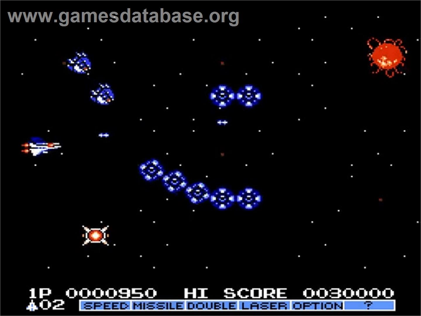Gradius II - GOFER no Yabou - Nintendo NES - Artwork - In Game