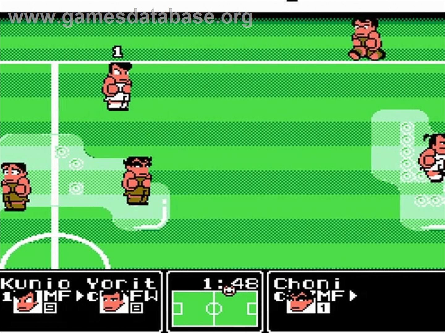 Kunio-kun no Nekketsu Soccer League - Nintendo NES - Artwork - In Game