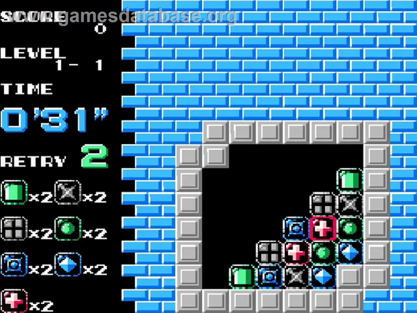 Puzznic - Nintendo NES - Artwork - In Game