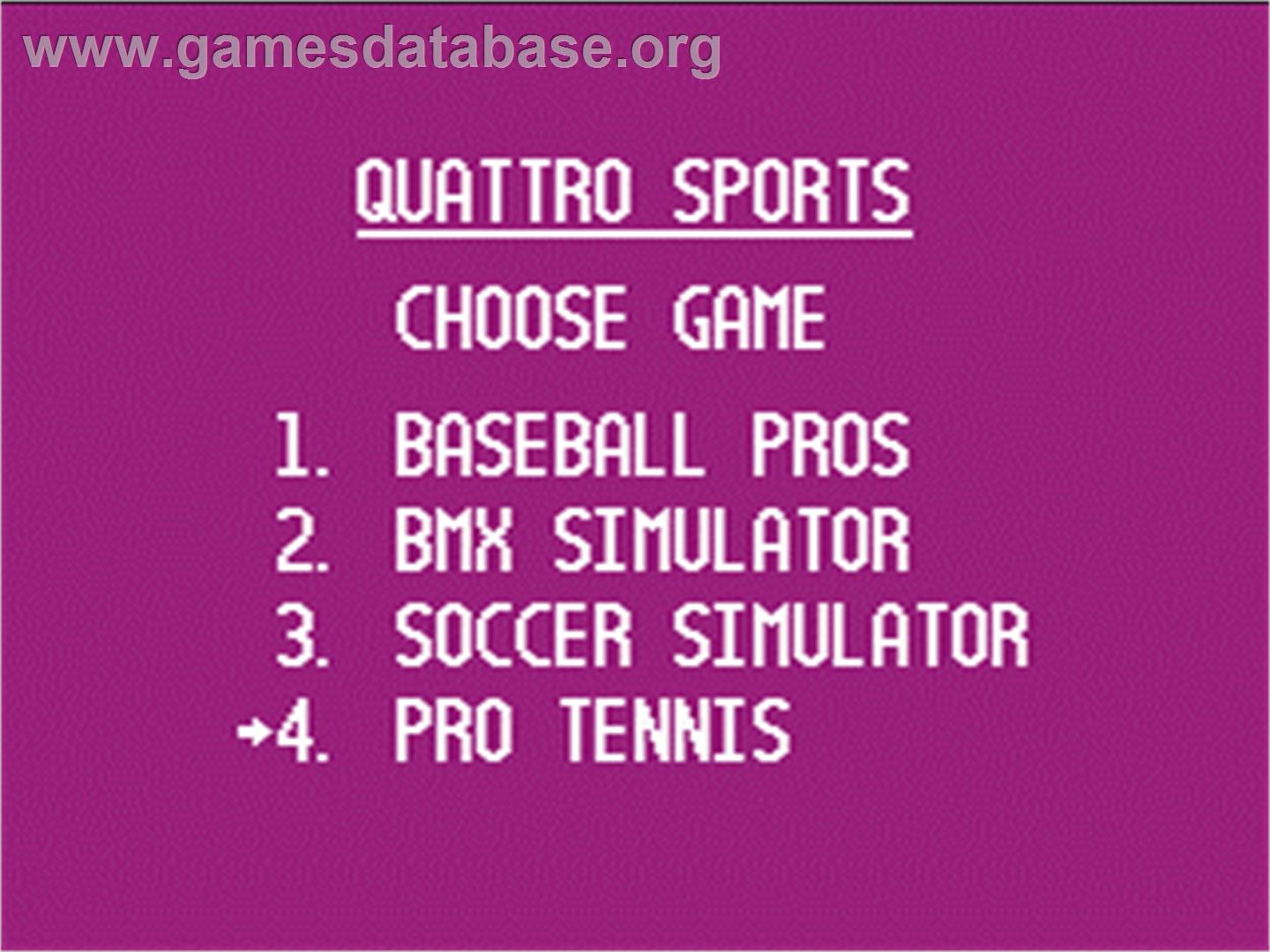 Quattro Sports - Nintendo NES - Artwork - In Game