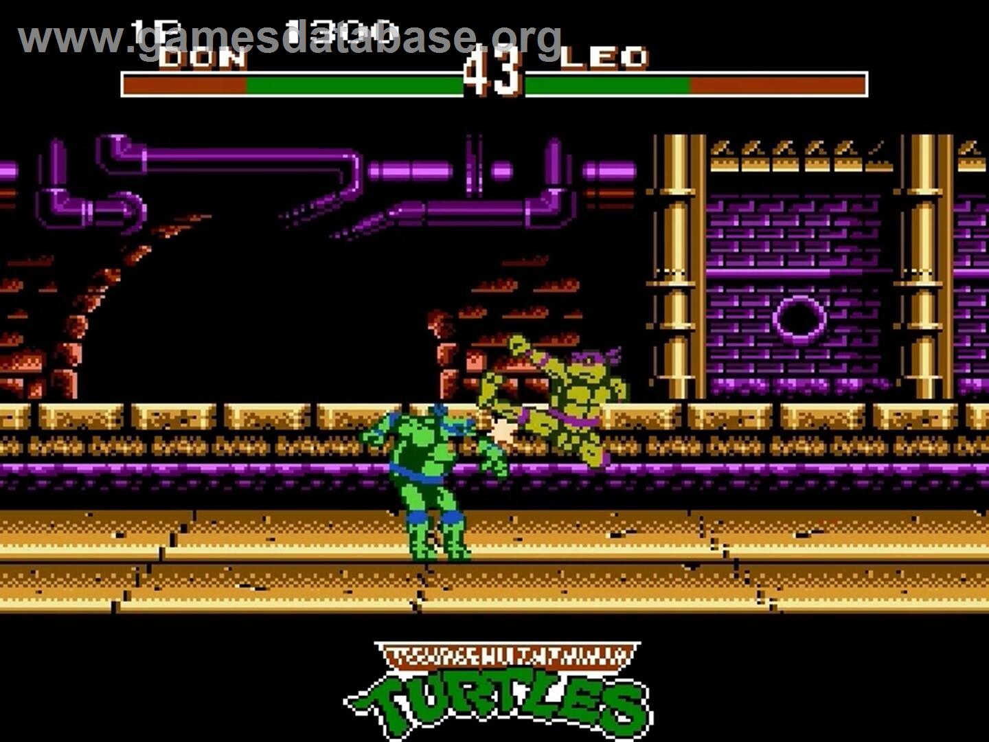 Teenage Mutant Ninja Turtles - Tournament Fighters - Nintendo NES - Artwork - In Game