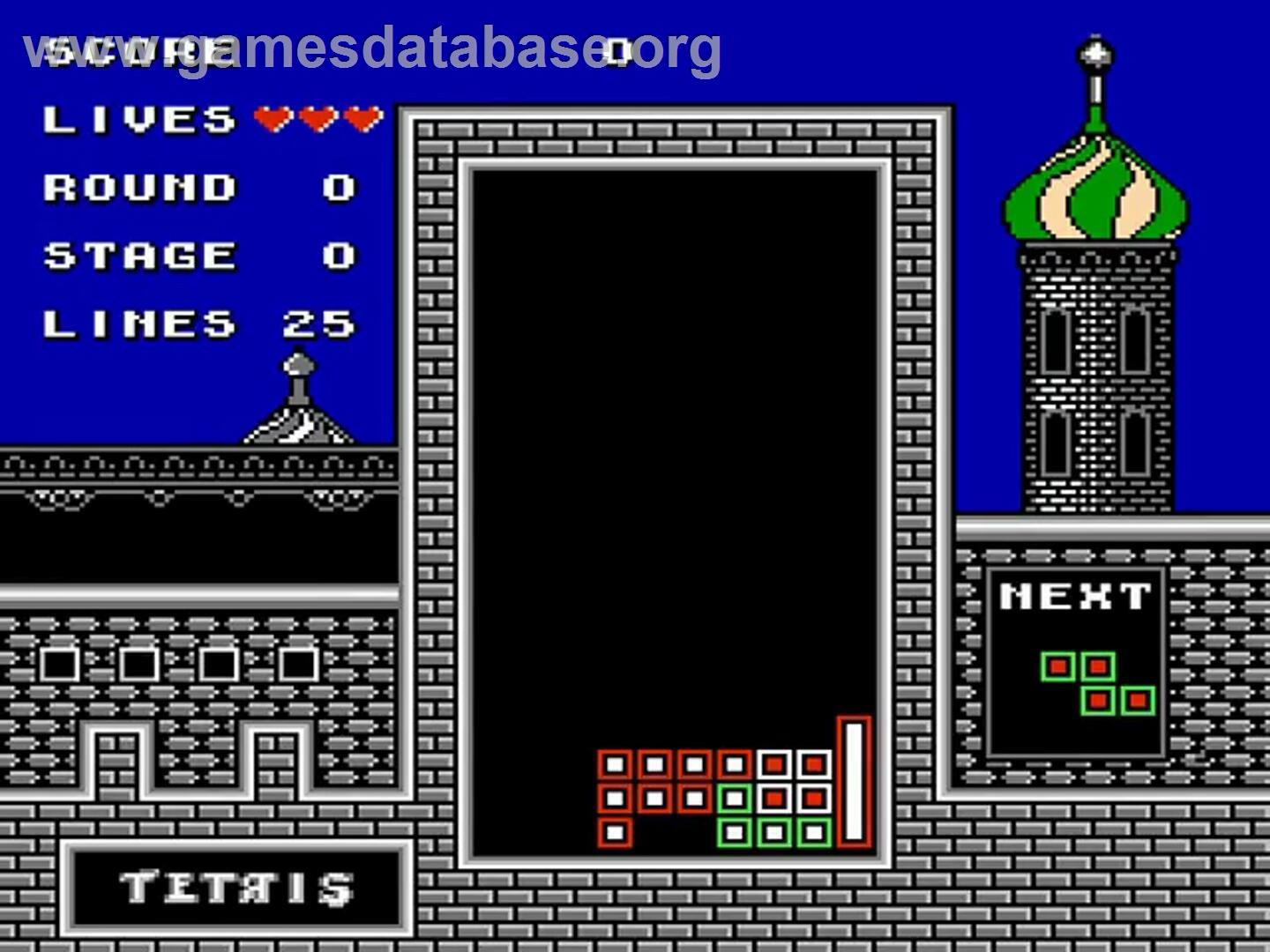 Tetris - Nintendo NES - Artwork - In Game
