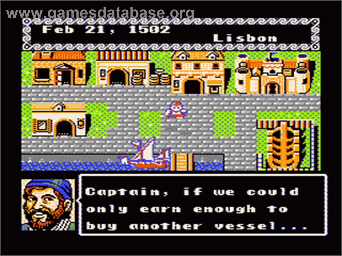 Uncharted Waters - Nintendo NES - Artwork - In Game