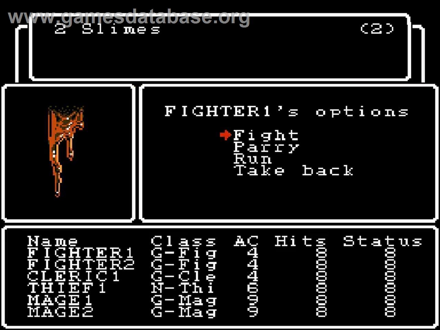 Wizardry - Proving Grounds Of The Mad Overlord - Nintendo NES - Artwork - In Game
