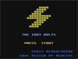 Title screen of 1007 Bolts on the Nintendo NES.