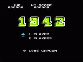 Title screen of 1942 on the Nintendo NES.