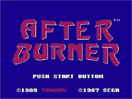 Title screen of After Burner on the Nintendo NES.
