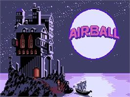 Title screen of Airball on the Nintendo NES.