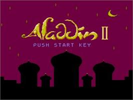 Title screen of Aladdin 2 on the Nintendo NES.