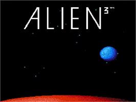 Title screen of Alien³ on the Nintendo NES.