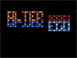 Title screen of Alter Ego on the Nintendo NES.