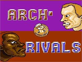 Title screen of Arch Rivals on the Nintendo NES.