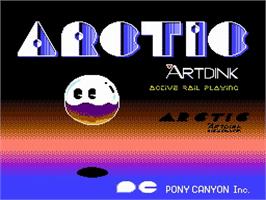 Title screen of Arctic on the Nintendo NES.