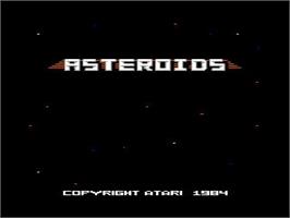 Title screen of Asteroids on the Nintendo NES.
