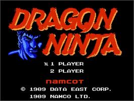 Title screen of Bad Dudes vs. Dragon Ninja on the Nintendo NES.