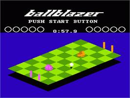 Title screen of Ballblazer on the Nintendo NES.