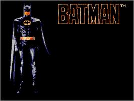 Title screen of Batman - The Video Game on the Nintendo NES.