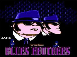 Title screen of Blues Brothers, The on the Nintendo NES.