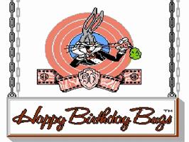 Title screen of Bugs Bunny Blowout, The on the Nintendo NES.