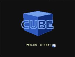 Title screen of CUBE on the Nintendo NES.