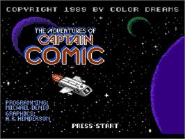 Title screen of Captain Comic - The Adventure on the Nintendo NES.