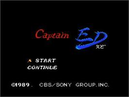 Title screen of Captain Ed on the Nintendo NES.