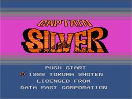 Title screen of Captain Silver on the Nintendo NES.