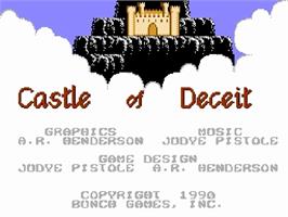 Title screen of Castle Of Deceit on the Nintendo NES.