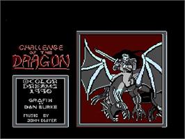 Title screen of Challenge of the Dragon (Color Dreams Version) on the Nintendo NES.