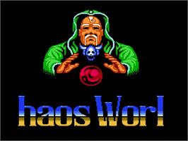 Title screen of Chaos World on the Nintendo NES.