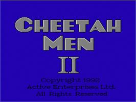 Title screen of CheetahMen 2 on the Nintendo NES.