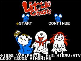 Title screen of Chiisana Obake - Acchi Socchi Kocchi on the Nintendo NES.
