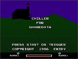 Title screen of Chiller on the Nintendo NES.