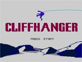 Title screen of Cliffhanger on the Nintendo NES.