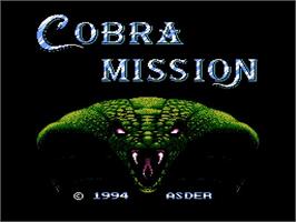 Title screen of Cobra Mission on the Nintendo NES.