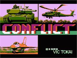 Title screen of Conflict on the Nintendo NES.