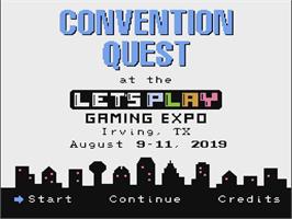 Title screen of Convention Quest on the Nintendo NES.