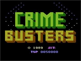 Title screen of Crime Busters on the Nintendo NES.