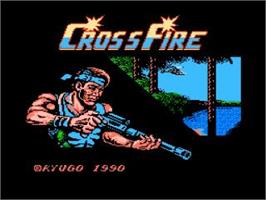 Title screen of Cross Fire on the Nintendo NES.