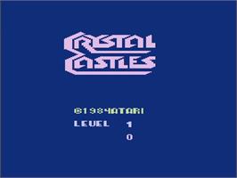 Title screen of Crystal Castles on the Nintendo NES.