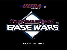 Title screen of Cyber Stadium Series - Base Wars on the Nintendo NES.