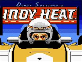 Title screen of Danny Sullivan's Indy Heat on the Nintendo NES.